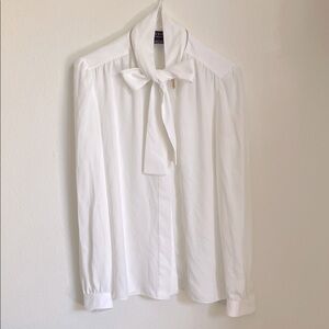 Louis Vuitton | Uniforms |Classic White Blouse with Bow
